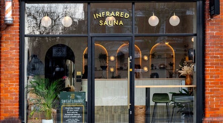 Facade of SweatLounge Chiswick, featuring inviting infrared sauna in London, England, GB.