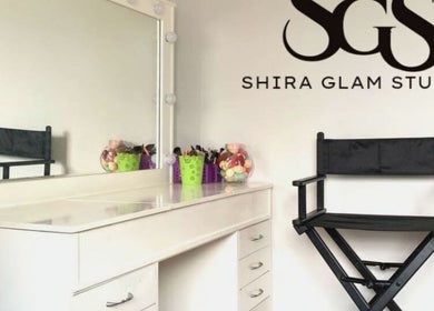Shira Glam Studio's chic makeup vanity with mirror and chair in Roodepoort, Gauteng, ZA.