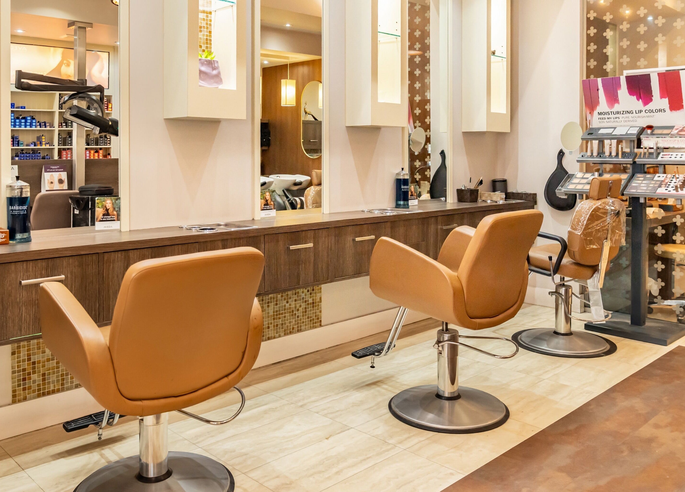 Modern salon interior at Pure Self Salon N Spa | AVEDA Salon in Markham, Ontario, CA.