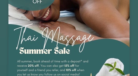 Relaxing summer sale at Jaiye Health Centre - Ajax Thai Massage, Ajax, Ontario, CA. Enjoy 20% off Thai massages.