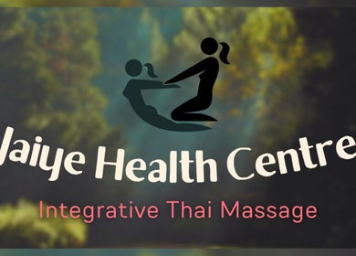 Jaiye Health Centre - Ajax Thai Massage logo set against a serene natural background in Ajax, Ontario, CA.