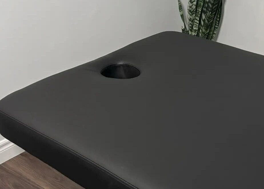 Luxurious massage table at Jaiye Health Centre - Ajax Thai Massage in Ajax, Ontario, CA.