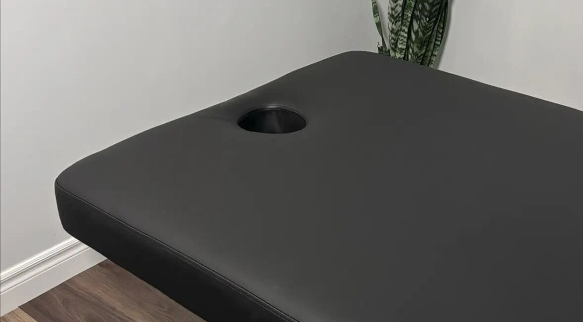 Luxurious massage table at Jaiye Health Centre - Ajax Thai Massage in Ajax, Ontario, CA.