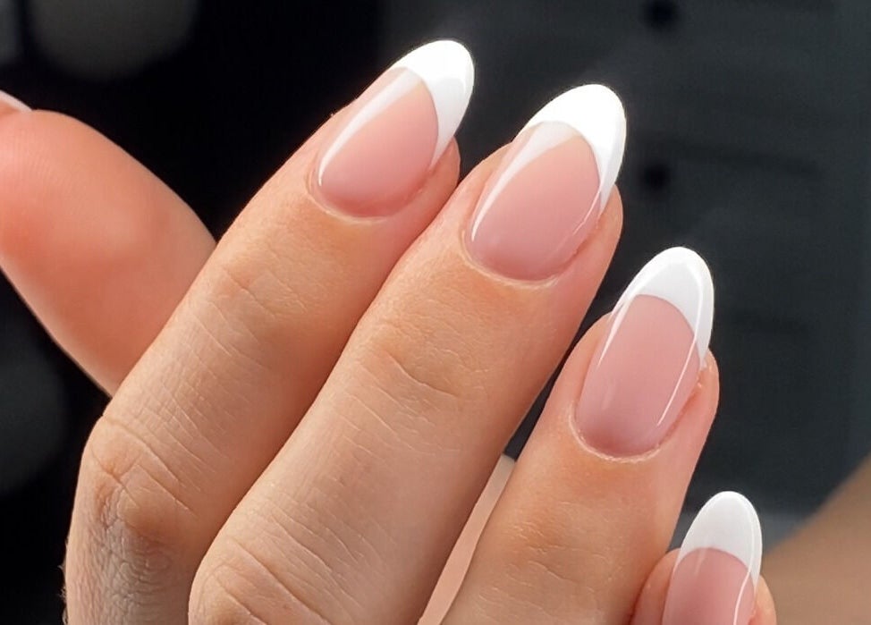 French manicure at The Gel Society, Southport, Queensland, AU showcasing elegant nail art.
