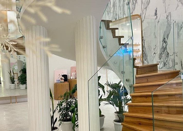 Chic stairway at Spa Al Hana I سبا الهنا, Riyadh, Riyadh Province, SA offers a serene ambiance.