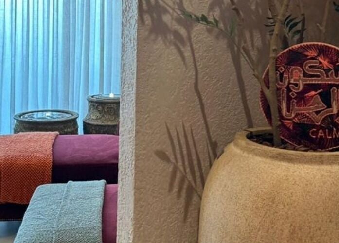 Serene decor at Hammam Al Hana I حمام الهنا - الربوة in Riyadh, Riyadh Province, SA with calming elements.