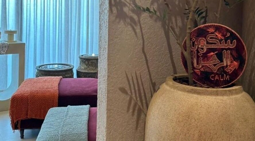 Serene decor at Hammam Al Hana I حمام الهنا - الربوة in Riyadh, Riyadh Province, SA with calming elements.