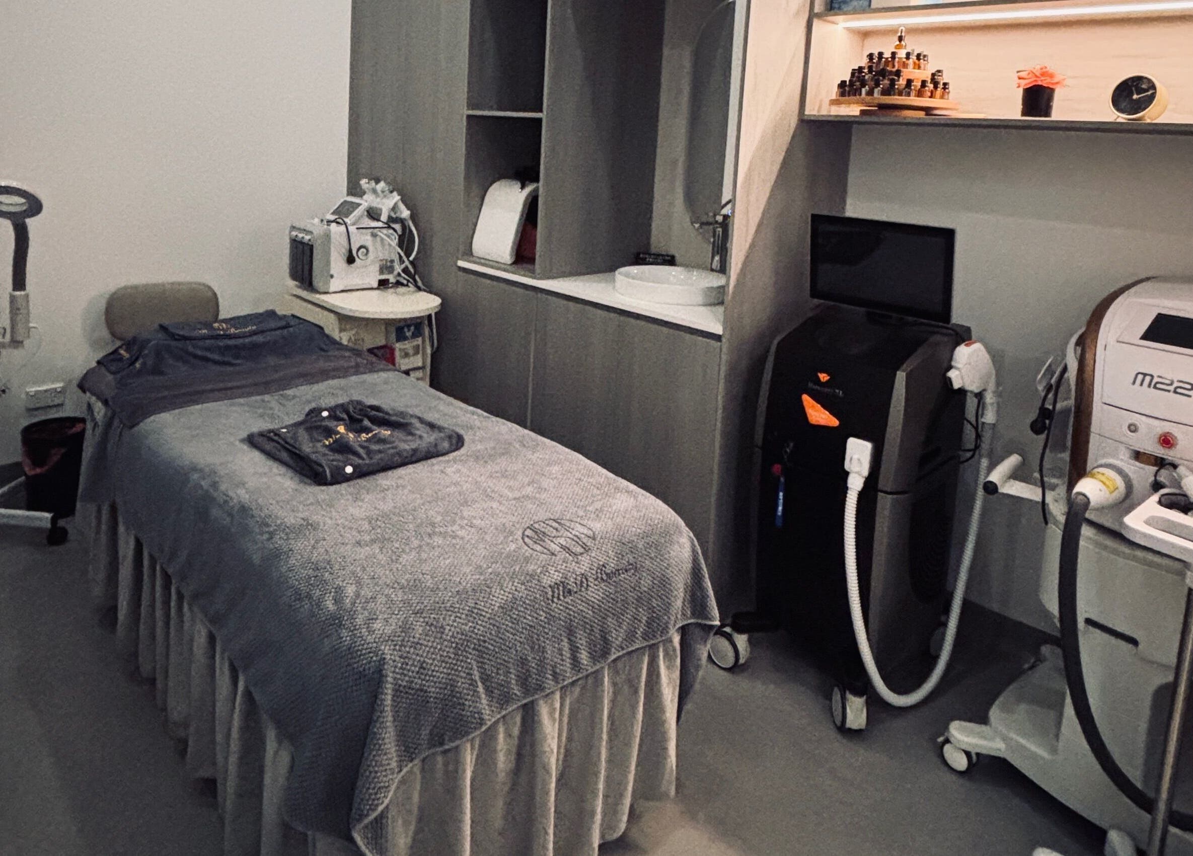 Luxurious treatment room at Ms.A Beauty in Meadowbank, New South Wales, AU featuring modern equipment.