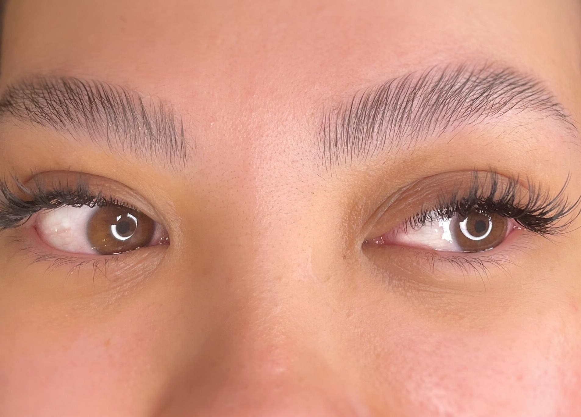 Close-up of expertly styled eyelashes at BeholdHer, Gillitts, Kwazulu-natal, ZA.