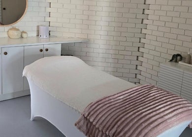 Tranquil treatment room at Skin and Beauty by Leah, Nambucca Heads, New South Wales, AU featuring a cozy bed.