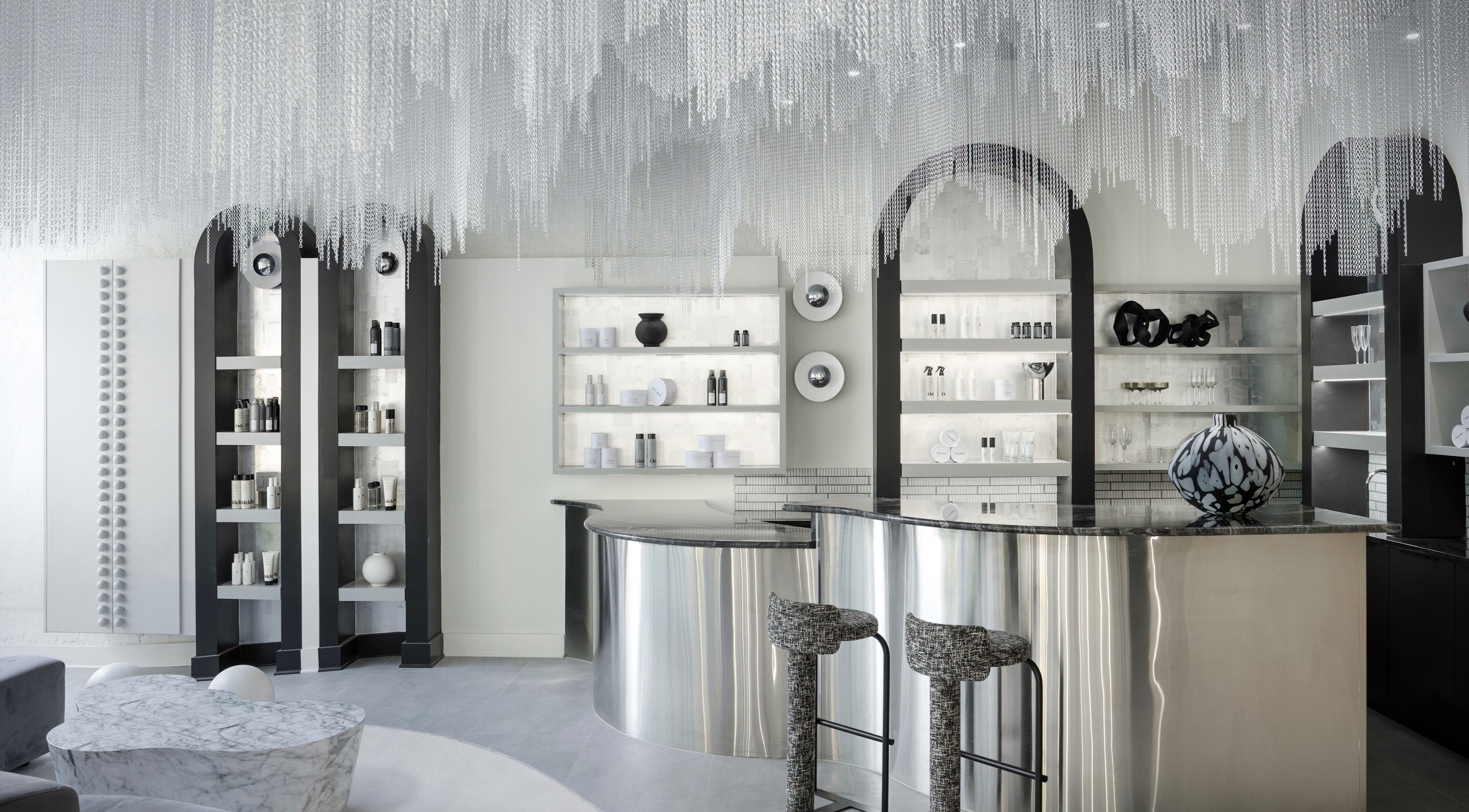 Chic interior of FEMME LIKE YOU in Chicago, Illinois, US with modern decor and curated beauty products.