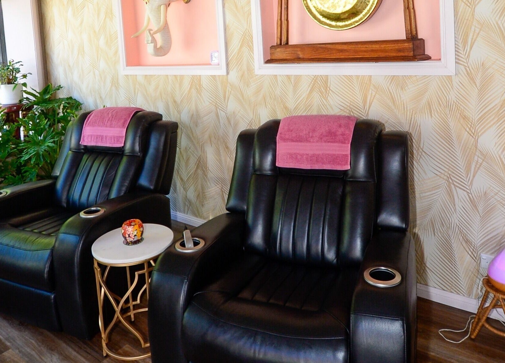 Luxury massage chairs at Chat Thai Massage, Crows Nest, New South Wales, AU, offer relaxation and comfort.