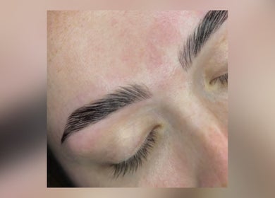 Expertly shaped brows at The Brow & Nail Lounge, Worthing, England, GB.