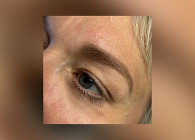 Beautifully shaped eyebrow at The Brow & Nail Lounge, Worthing, England, GB.