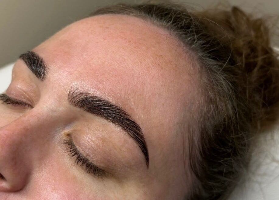 Beautifully shaped brows at The Brow & Nail Lounge, Worthing, England, GB, showcasing expert styling.