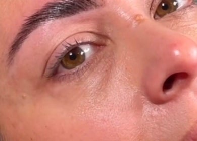 Close-up of eye and skin, showcasing makeup at Pamela Nolan Makeup, Taren Point, New South Wales, AU.