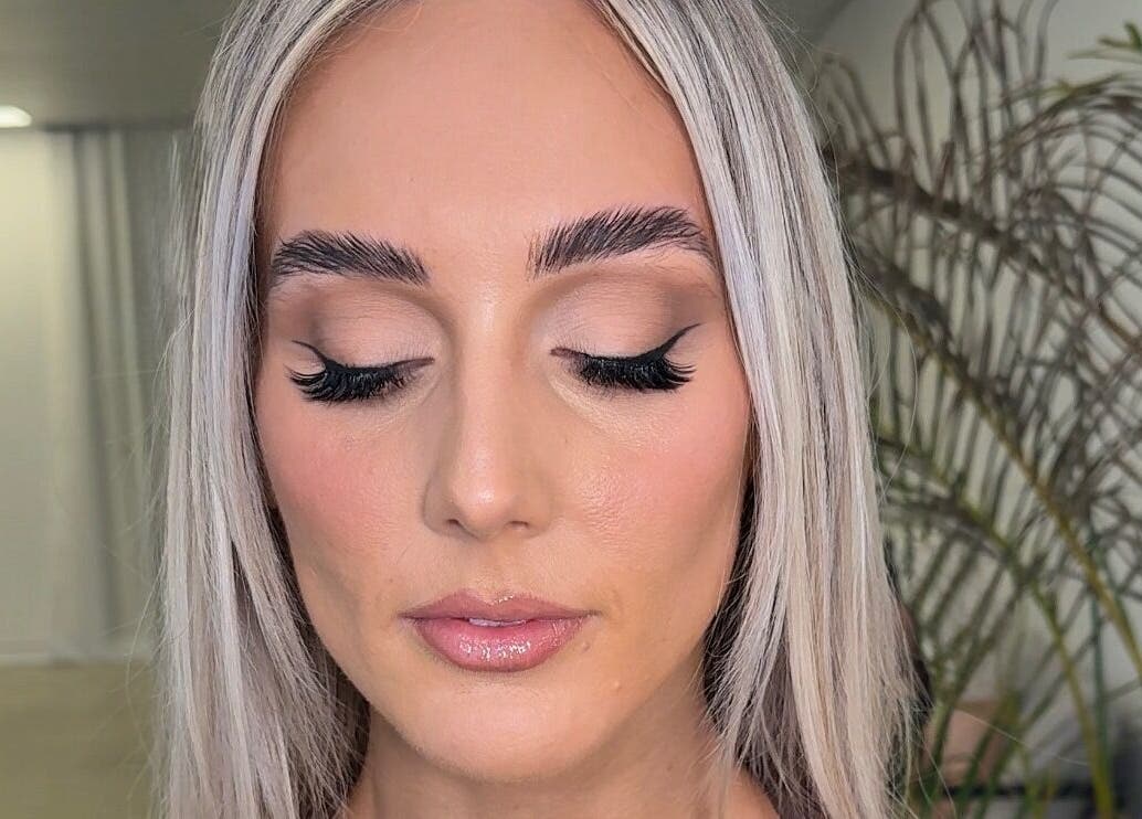 Elegant makeup with bold lashes at Pamela Nolan Makeup - Her Place Cosmetics in Banksmeadow, New South Wales, AU.