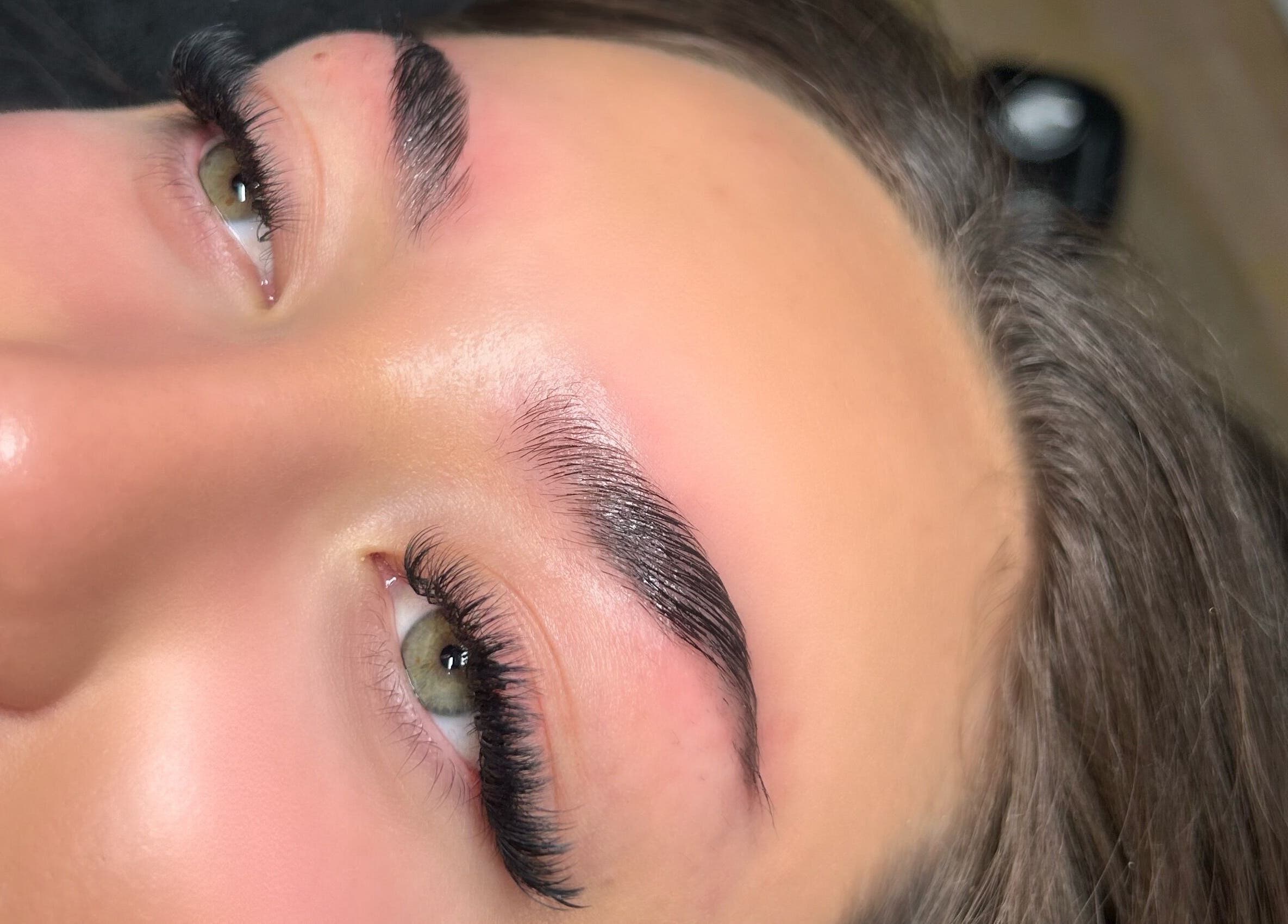 Perfectly groomed brows and lashes at Lab Lounge, Blacksmiths, New South Wales, AU.