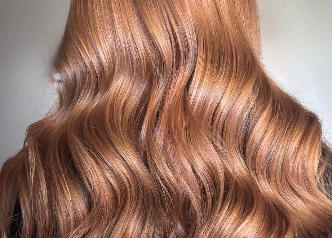Gorgeous copper waves styled at Blossom Hair Artistry, Quinns Rocks, Western Australia, AU.