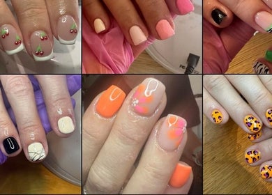 Diverse nail art designs at Beauty by Emily, Stevenage, England, GB, showcasing vibrant and creative styles.