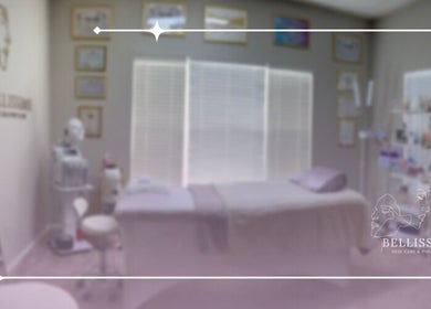 Calming treatment room at Bellissime Clinic- Estética & Micropigmentación in Winter Springs, Florida, US.