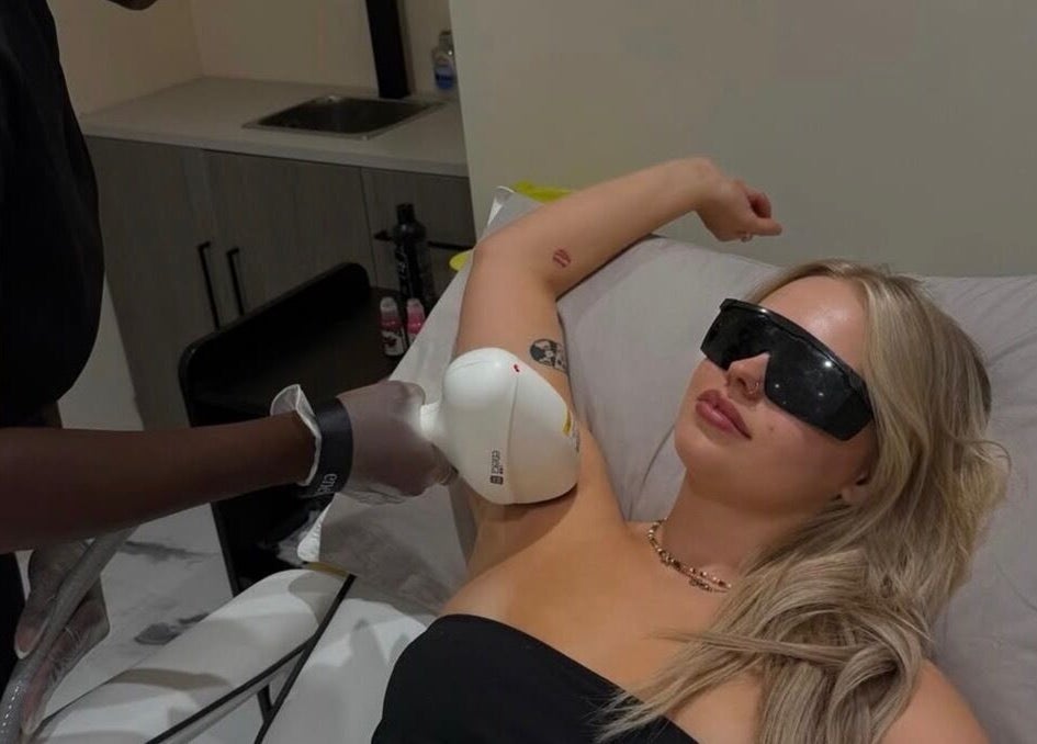 Professional laser hair removal session at Laser Lounge in Ramsbottom, England, GB for smooth skin results.