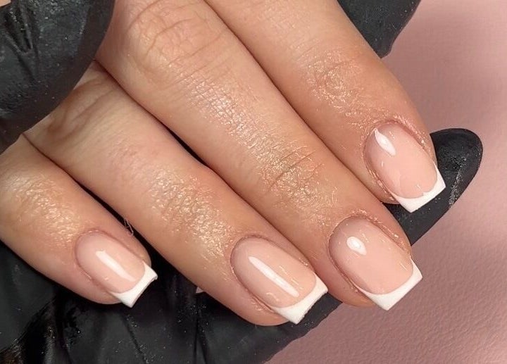 Elegant French manicure at Nails by Chloe, Harrogate, England, GB.
