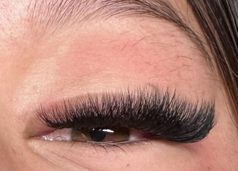 Close-up of luxurious eyelash extensions at AB Artistry, Kaikohe, Northland, NZ. Perfectly styled for elegance.