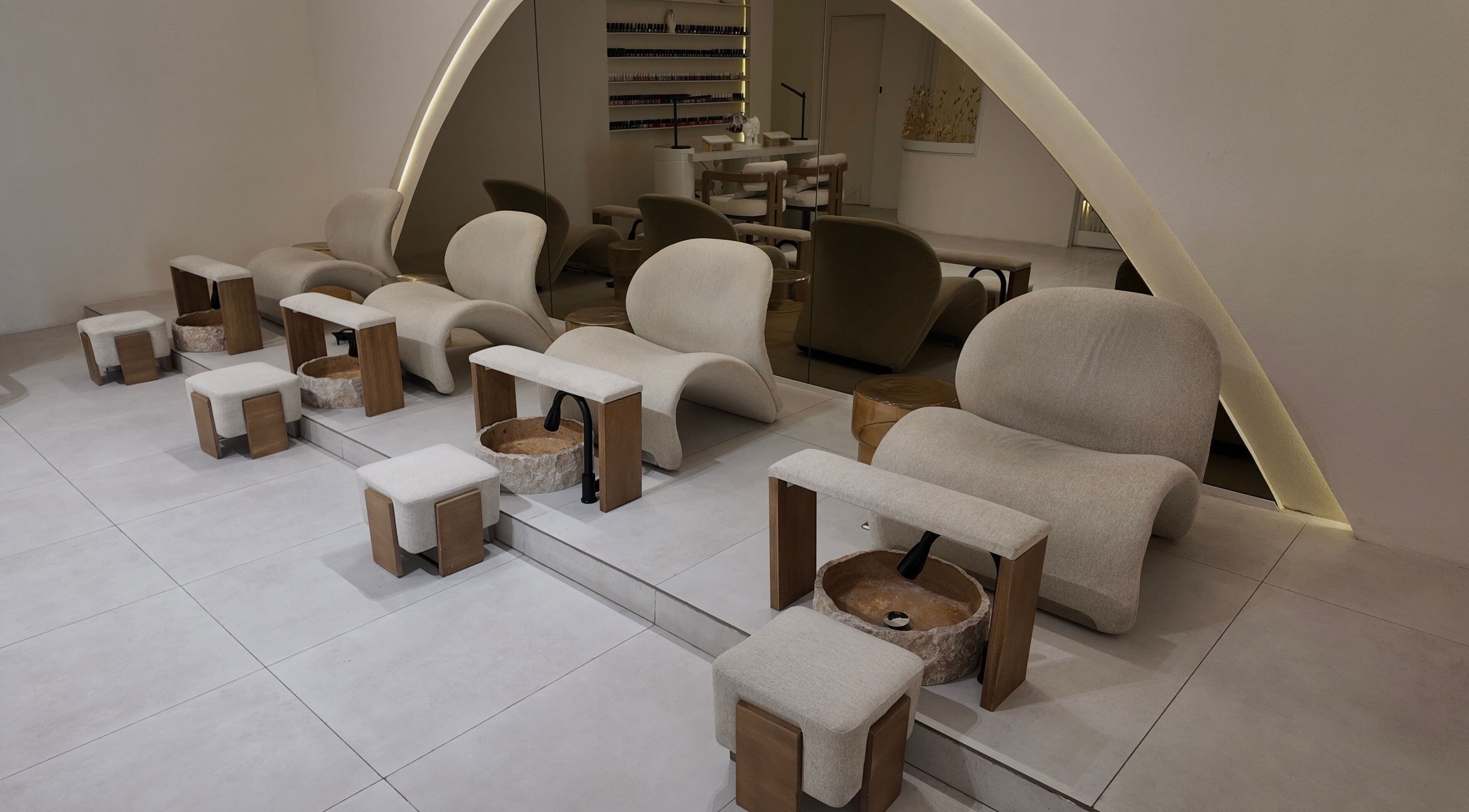 Luxurious seating at Rare Spa, Sharjah, Sharjah, AE, offering comfort and style.
