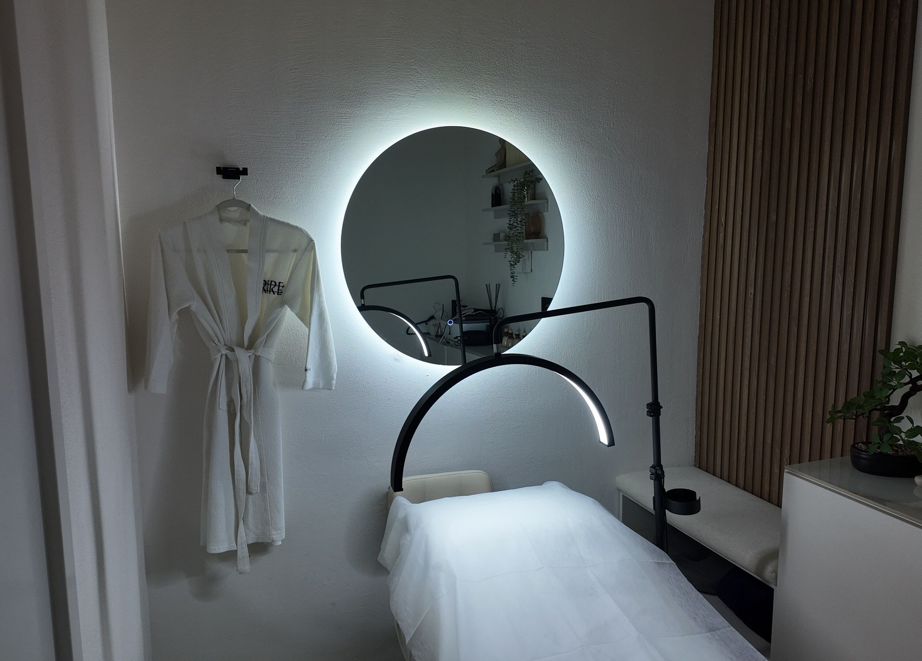 Elegant treatment room at Rare Spa, Sharjah, Sharjah, AE, featuring soft lighting and a soothing ambiance.