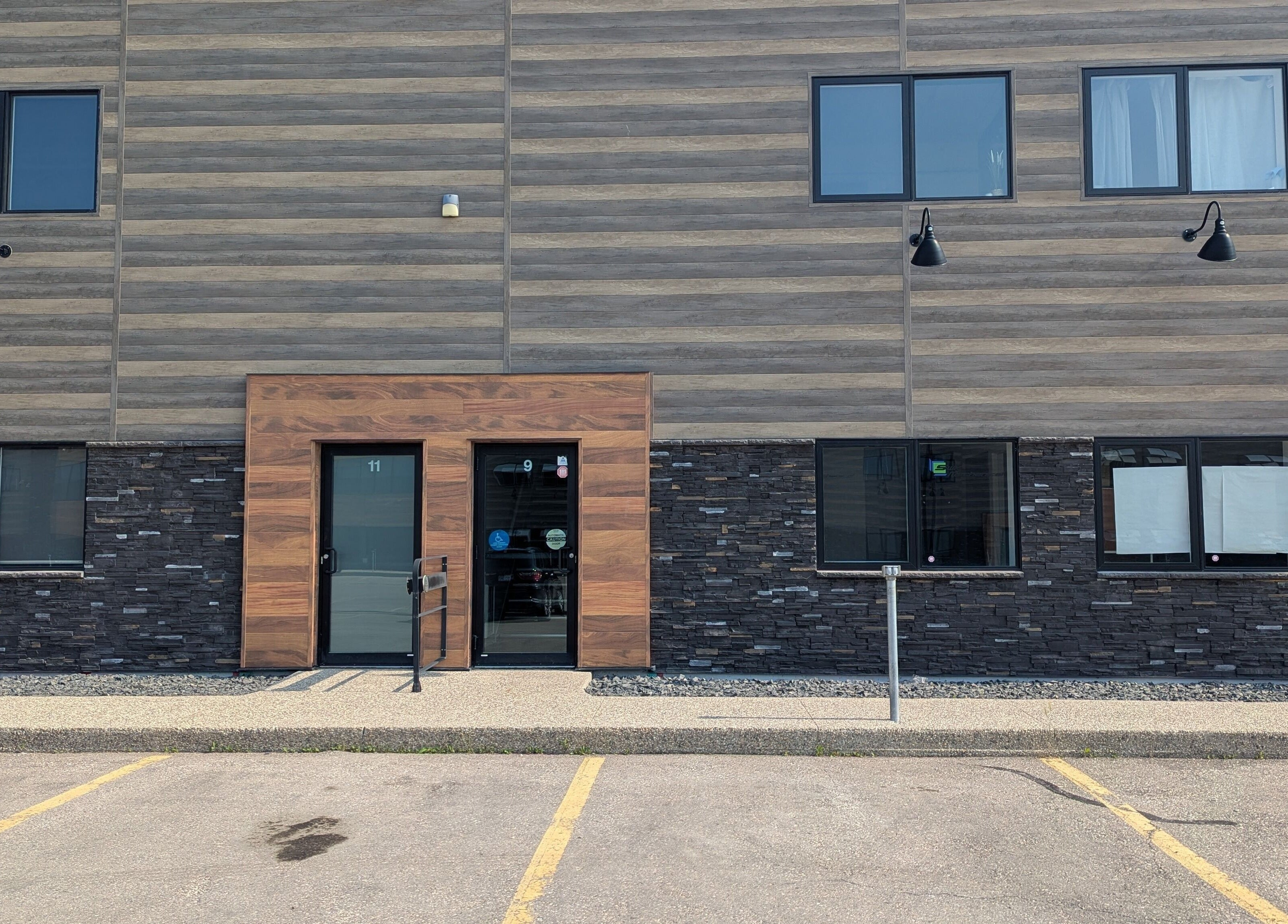 Modern facade of Marie Horbas RMT located in West Saint Paul, Manitoba, CA, showcasing a stylish entrance.