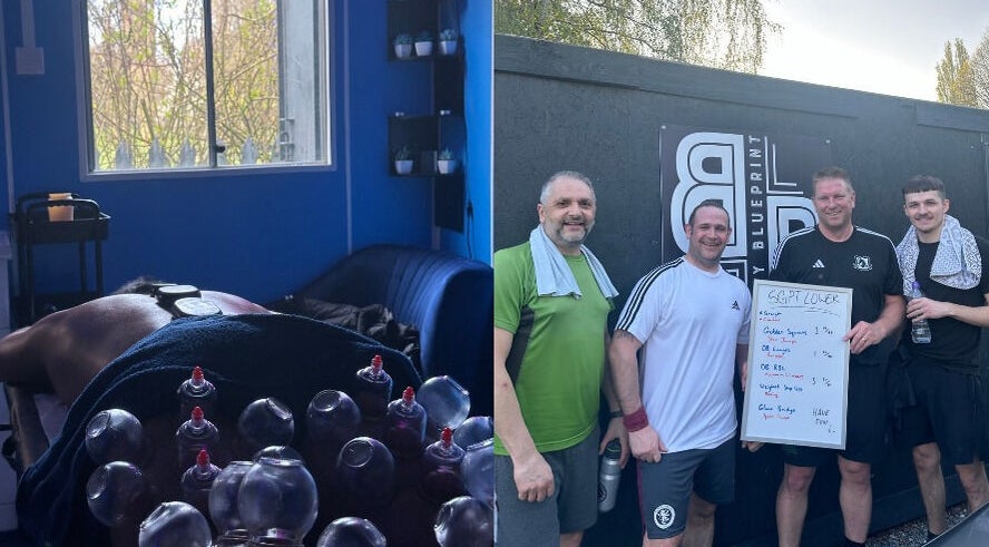 Image of wellness treatment and group outside Body Blueprint, Birstall, England, GB.