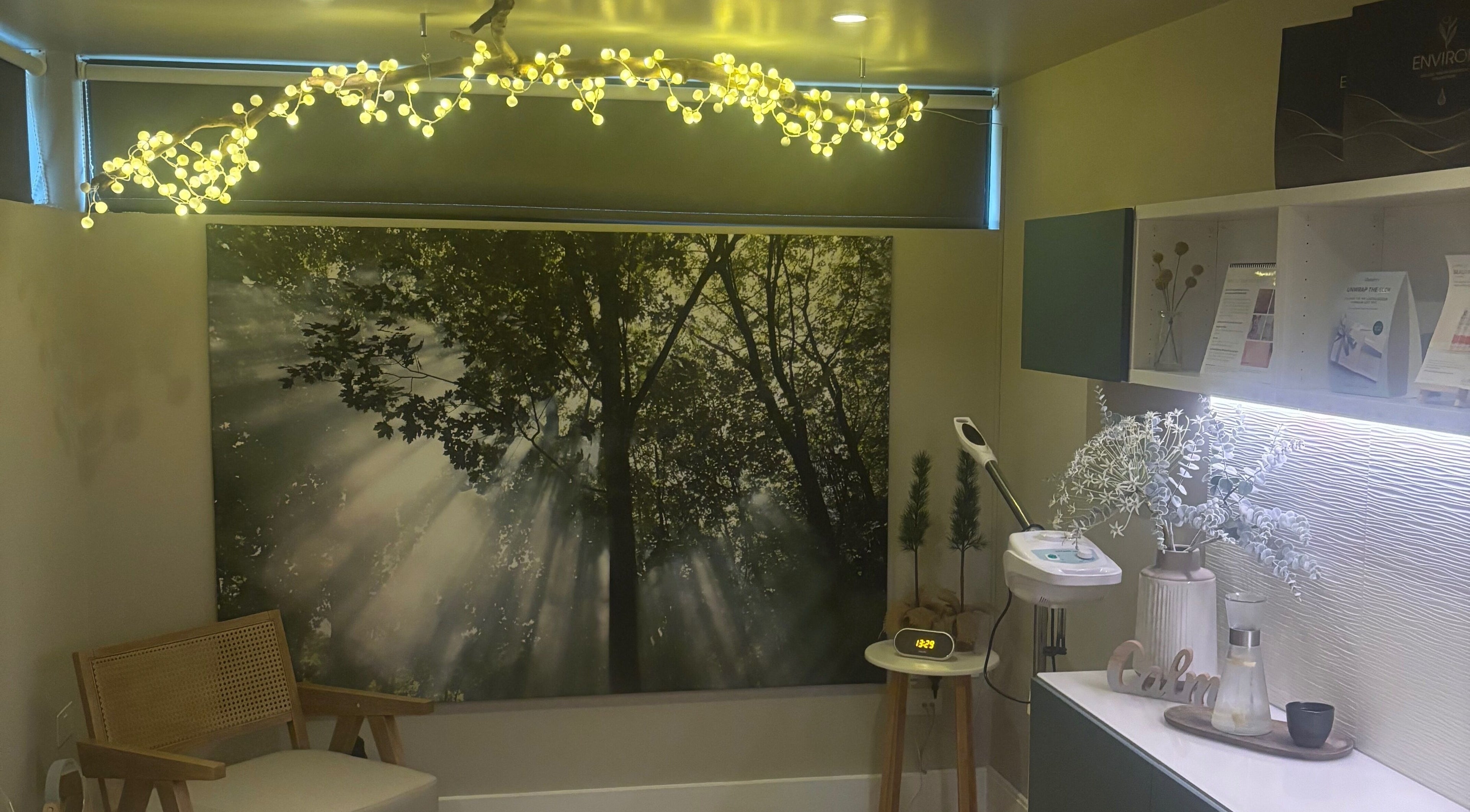 Tranquil spa room with calming decor at Feel Good Skin, East Marton, England, GB.