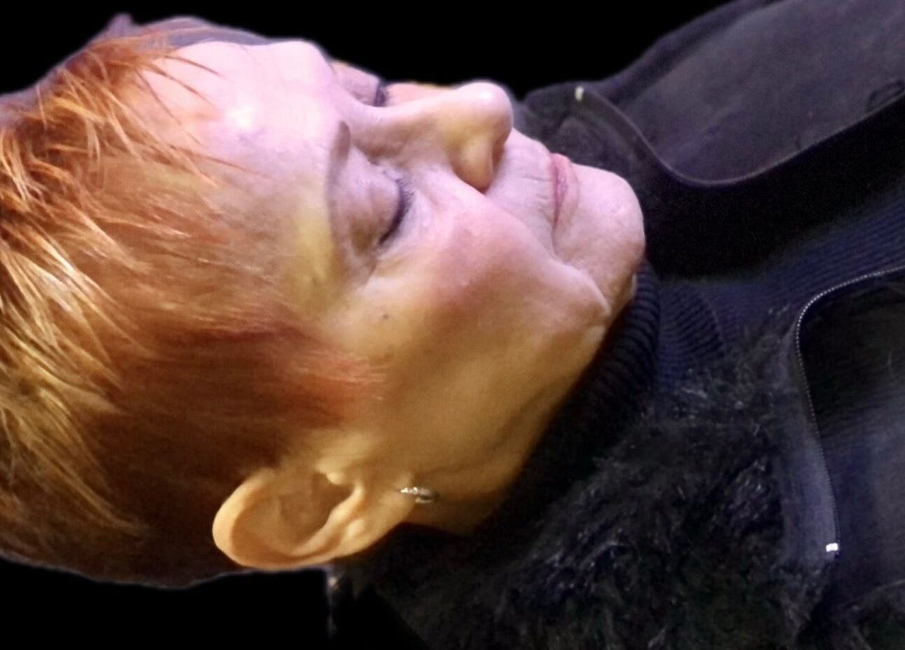 Close-up of elegant short hairstyle by M. Curl at Tangles Salon, Springfield, Missouri, US.