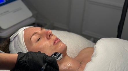 Facial treatment at THE SKIN PROJECT, Warrington, England, GB. Client receives advanced skincare with visible results.