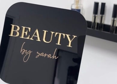 Elegant Beauty by Sarah signage at Llanharan, Wales, GB reflecting luxury and style.