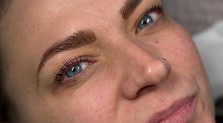 Close-up of styled eyebrows at Lashley Beauty by Ashley in LEVEN, Scotland, GB.