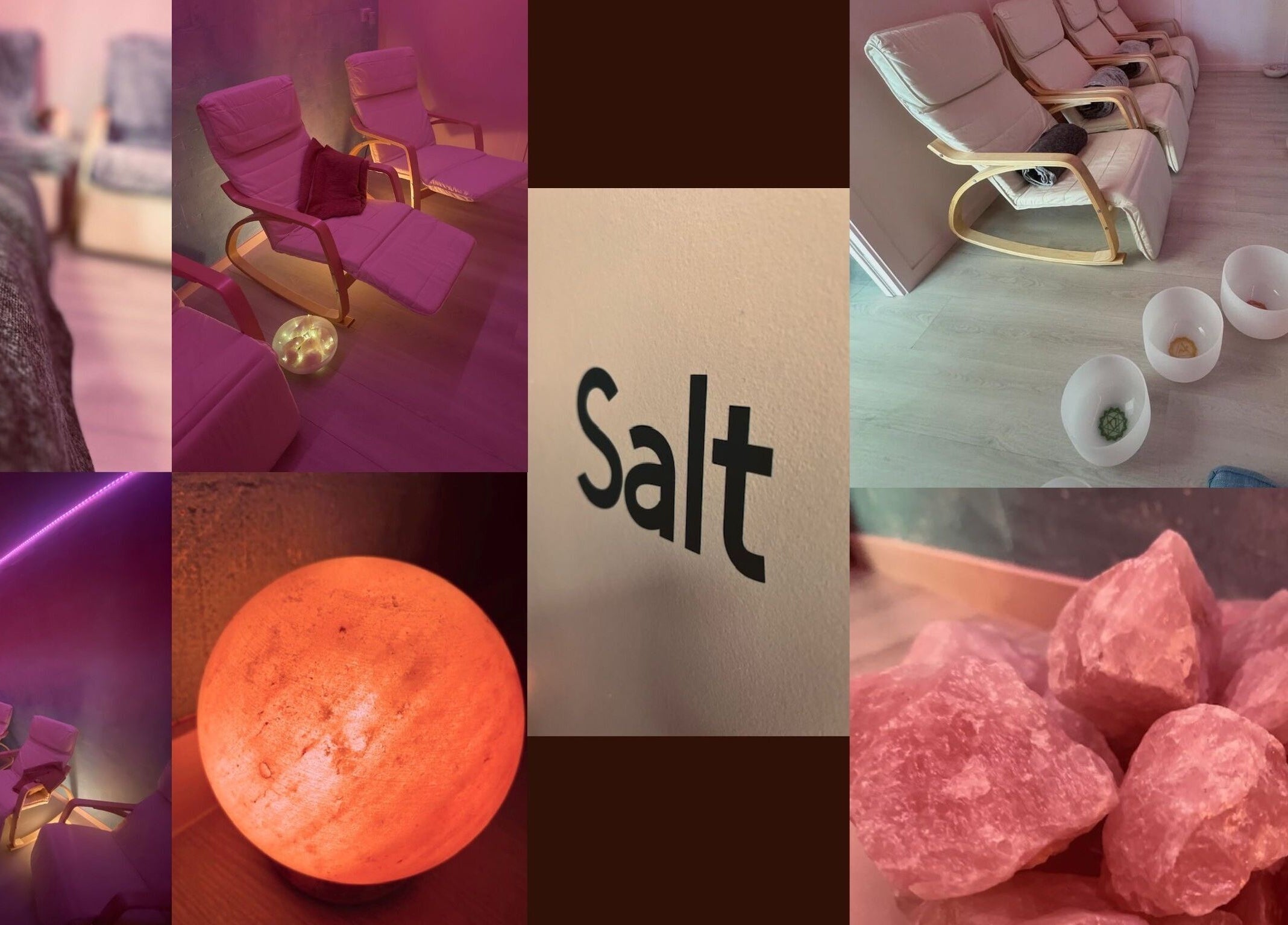 Relaxing salt therapy room at Healthy Glow Healing Centre, Pambula, New South Wales, AU with soothing ambiance.