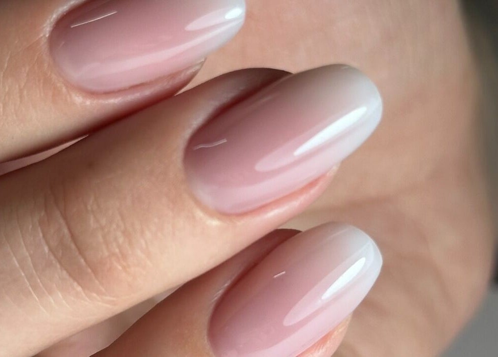 Close-up of elegant, glossy nail art at Shine On Nails (Salon and Nail Academy), Pretoria, Gauteng, ZA.