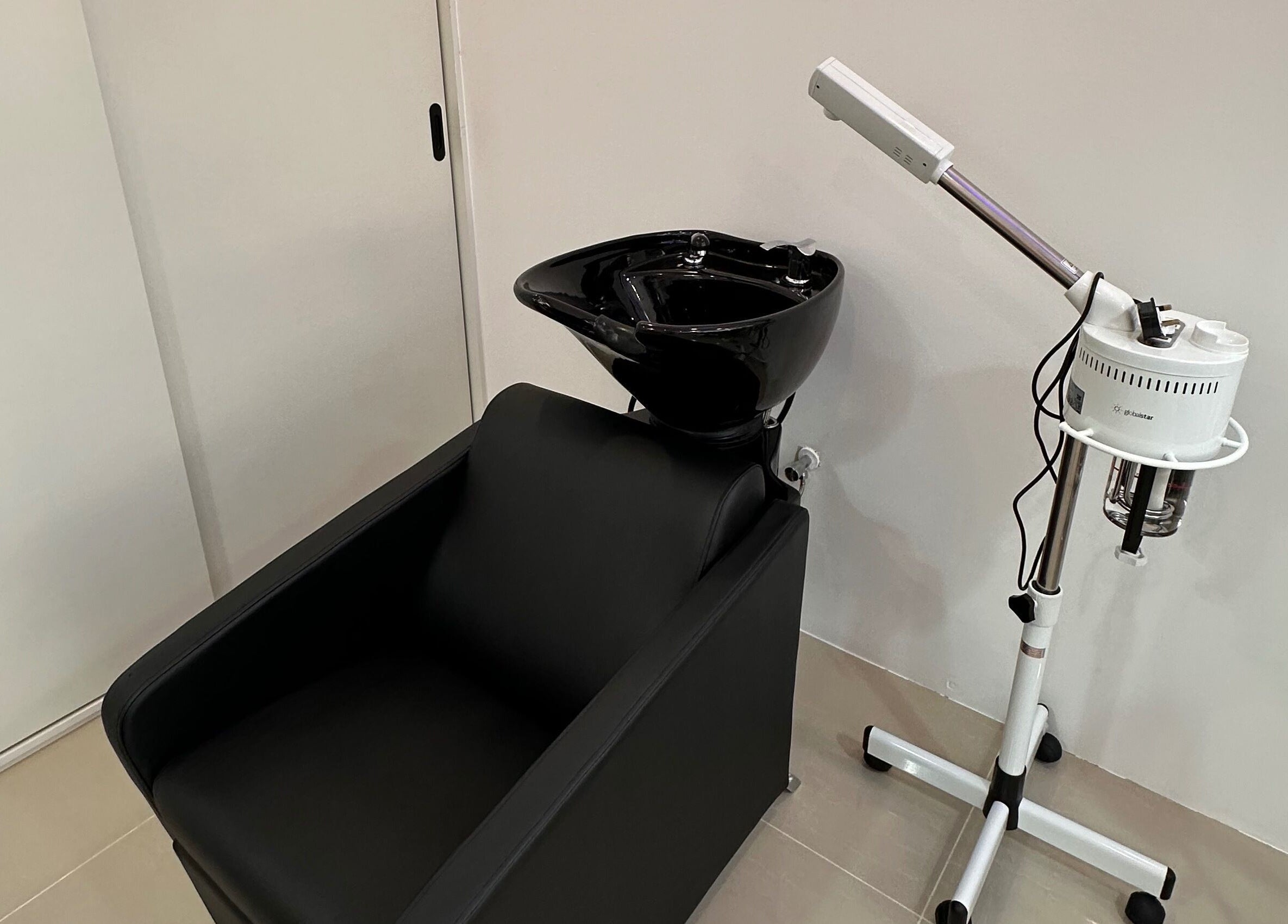 Hair washing station with modern equipment at TOUCH UP - Wadi Kabir, Muscat, Oman. Located in Wadi Al Kabir, Muscat Governorate, OM.