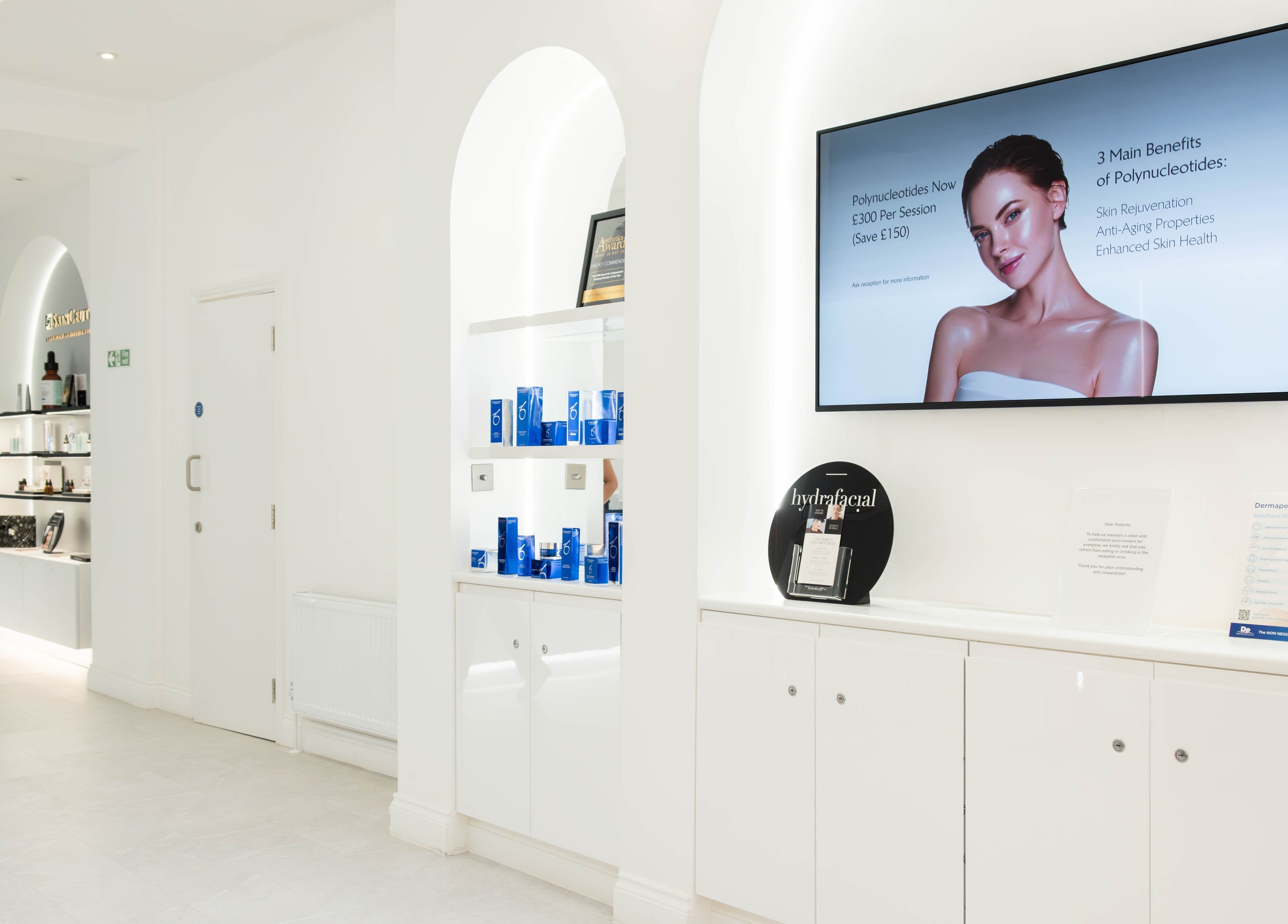 Dr Kajal Aesthetics venue showcases elegant interior in London, England, GB, perfect for beauty treatments.