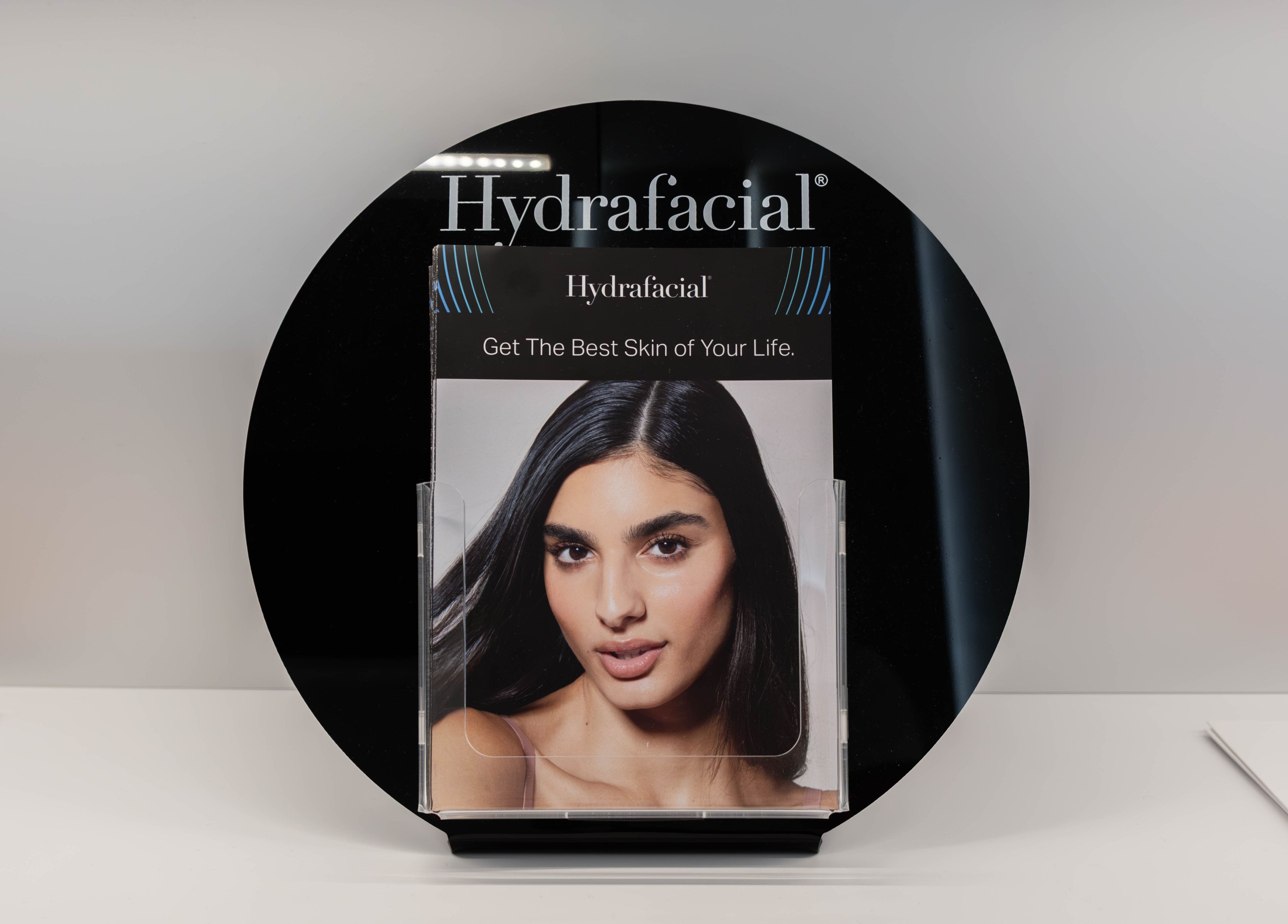 HydraFacial display at Dr Kajal Aesthetics, London, England, GB showcasing skincare excellence.