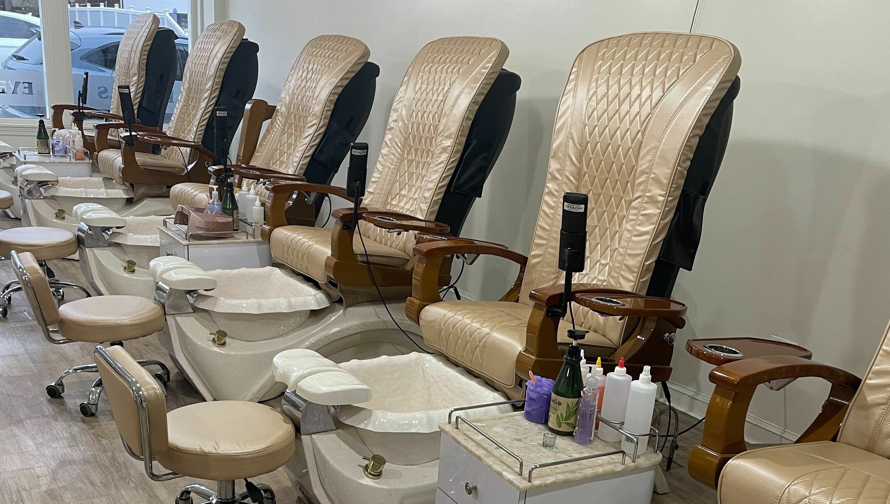 Luxurious pedicure chairs at Jade Nails & Spa, Inc. in Wakefield, Massachusetts, US for superior comfort.