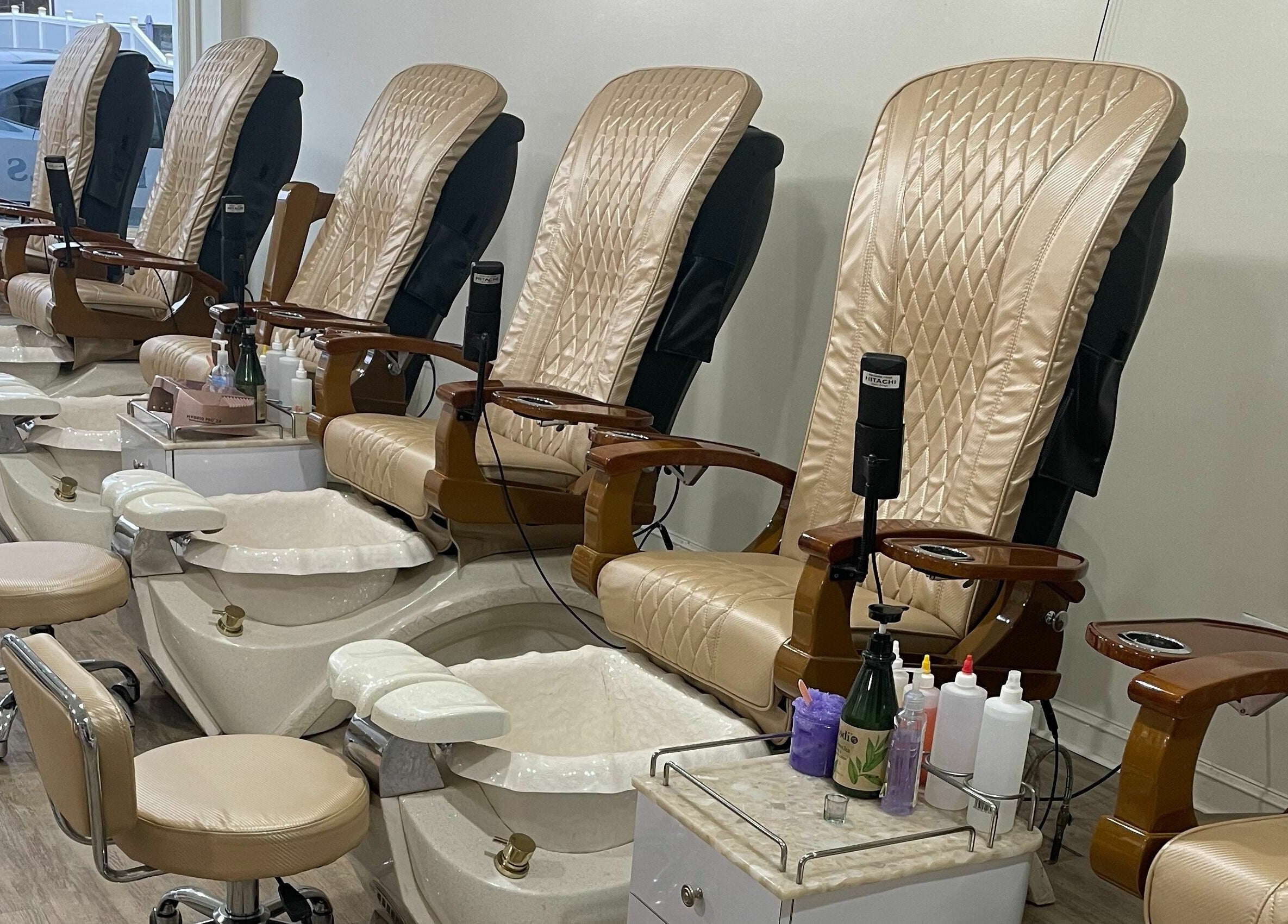 Luxurious pedicure chairs at Jade Nails & Spa, Inc. in Wakefield, Massachusetts, US for superior comfort.