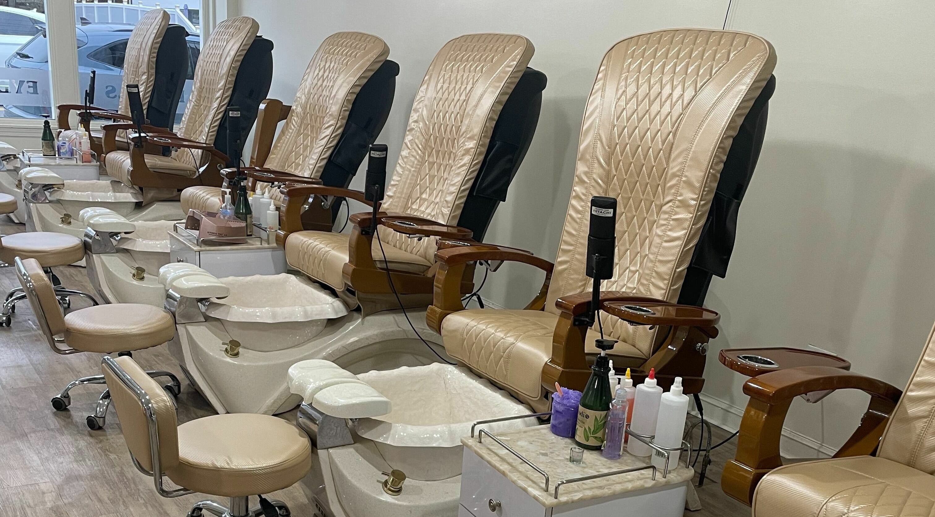 Luxurious pedicure chairs at Jade Nails & Spa, Inc. in Wakefield, Massachusetts, US for superior comfort.