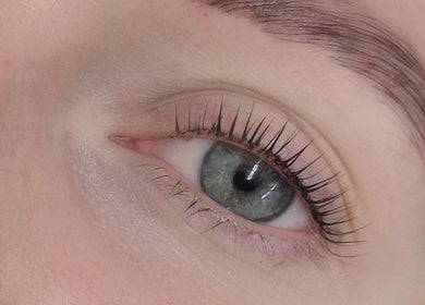 Close-up of a beautifully styled eye with lashes at Get Lash and Beauty, Sydney, New South Wales, AU.