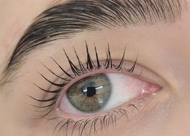 Expert lash styling at Get Lash and Beauty, Sydney, New South Wales, AU. Close-up on beautifully enhanced lashes.