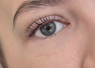 Close-up of styled lashes at Get Lash and Beauty, Sydney, New South Wales, AU, showcasing lash extension expertise.