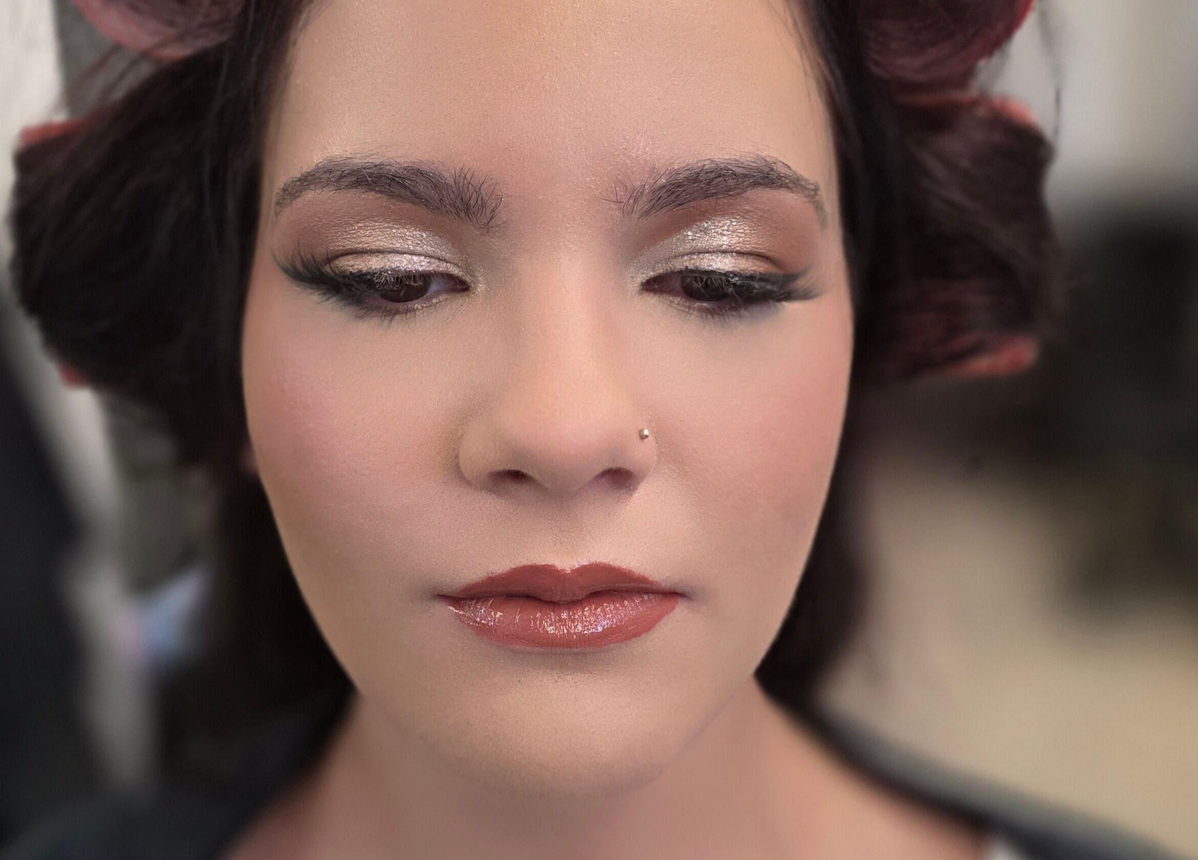 Styled makeup and lashes at The Black Veil Lash Co, Boksburg, Gauteng, ZA.