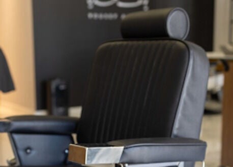 Luxurious barber chair at Yousef Afandi Barbershop - Al Rabwa in Riyadh, Riyadh Province, SA.